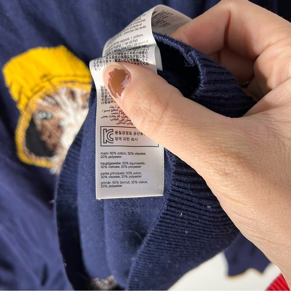 Joules Jack Russel Parson Terrier Dog Ladies Knit Sweater size 10 Navy Blue - Picture 9 of 12